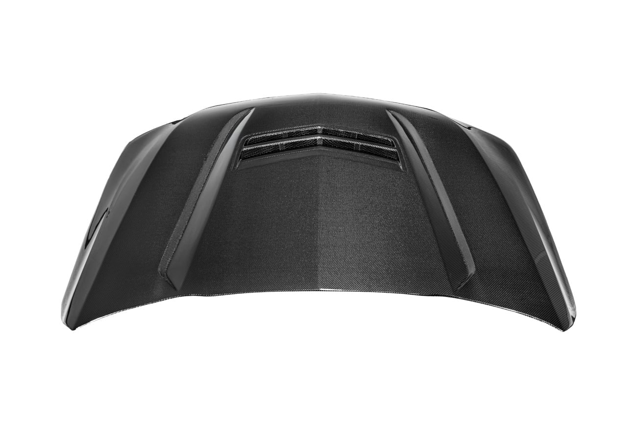2020+ Cadillac CT4 / CT4-V / CT4-V Black Wing / CT4 SPORT | Blackwing Style Carbon Fiber Vented Front Hood